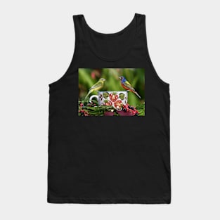 Painted Bunting Birds Tank Top